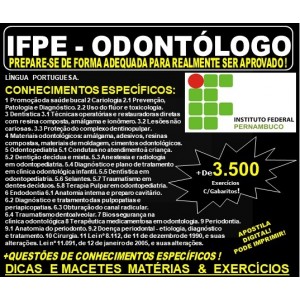 Apostila IFPE - ODONTÓLOGO - Teoria + 3.500 Exercícios - Concurso 2019