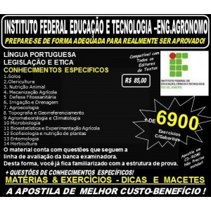Apostila INSTITUTO FEDERAL EDUCAÇÃO e TECNOLOGIA - ENGENHEIRO AGRÔNOMO - Teoria + 6.900 Exercícios - Concurso 2016