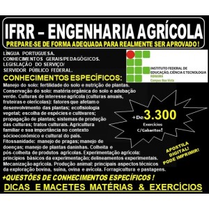 Apostila IFRR - ENGENHARIA AGRÍCOLA - Teoria + 3.300 Exercícios - Concurso 2019