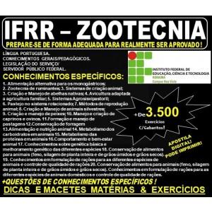 Apostila IFRR - ZOOTECNIA - Teoria + 3.500 Exercícios - Concurso 2019
