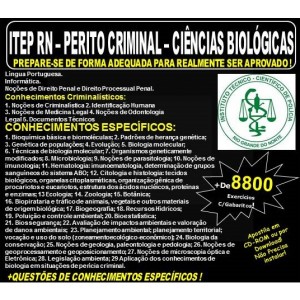 Apostila ITEP RN - PERITO CRIMINAL - CIÊNCIAS BIOLÓGICAS - Teoria + 8.800 Exercícios - Concurso 2017