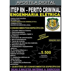 Apostila ITEP RN - Perito Criminal - ENGENHARIA ELÉTRICA - Teoria + 5.500 Exercícios - Concurso 2021