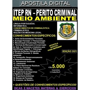 Apostila ITEP RN - Perito Criminal - MEIO AMBIENTE - Teoria + 5.000 Exercícios - Concurso 2021