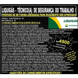 Apostila LIQUIGÁS DISTRIBUIDORA - TÉCNICO(A) de SEGURANÇA DO TRABALHO I - Teoria + 4.900 Exercícios - Concurso 2018