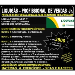 Apostila LIQUIGÁS DISTRIBUIDORA - PROFISSIONAL de VENDAS Jr.  - Teoria + 3.800 Exercícios - Concurso 2018