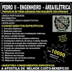 Apostila PEDRO II - ENGENHEIRO - ÁREA / ELÉTRICA - Teoria + 10.000 Exercícios - Concurso 2017