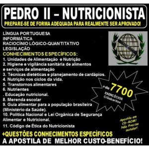 Apostila PEDRO II - NUTRICIONISTA - Teoria + 7.700 Exercícios - Concurso 2017