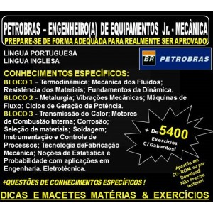 Apostila PETROBRAS - ENGENHEIRO(A) de EQUIPAMENTOS Jr. - MECÂNICA - Teoria + 5.400 Exercícios - Concurso 2021