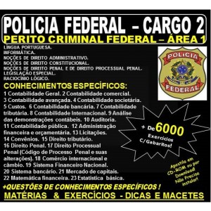Apostila Polícia Federal - Cargo 2: PERITO CRIMINAL FEDERAL - ÁREA 1 - CIÊNCIAS CONTÁBEIS, CIÊNCIAS ECONÔMICAS - Teoria + 6.000 Exercícios