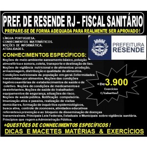 Apostila Prefeitura de Resende RJ - FISCAL SANITÁRIO - Teoria + 3.900 Exercícios - Concurso 2019