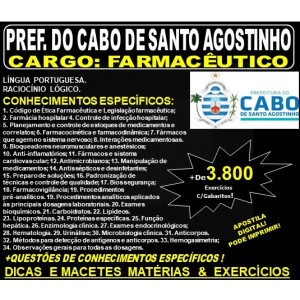 Apostila Prefeitura do Cabo de Santo Agostinho - FARMACÊUTICO - Teoria + 3.800 Exercícios - Concurso 2019