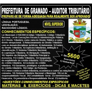 Apostila PREFEITURA DE GRAMADO - AUDITOR TRIBUTÁRIO - Teoria + 5.600 Exercícios - Concurso 2018