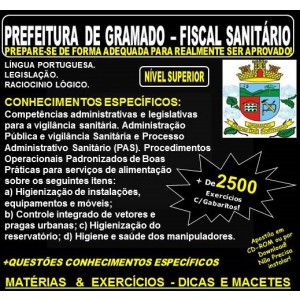 Apostila PREFEITURA DE GRAMADO - FISCAL SANITÁRIO - Teoria + 2.500 Exercícios - Concurso 2018