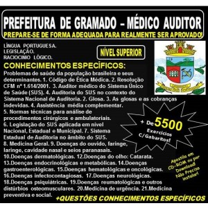 Apostila PREFEITURA de GRAMADO - MÉDICO AUDITOR - Teoria + 5.500 Exercícios - Concurso 2018