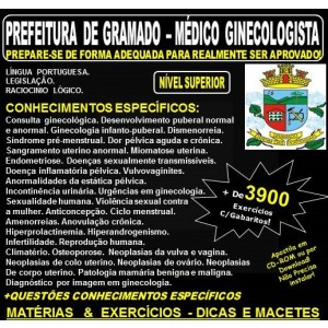 Apostila PREFEITURA de GRAMADO - MÉDICO GINECOLOGISTA - Teoria + 3.900 Exercícios - Concurso 2018