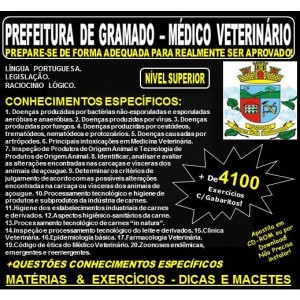 Apostila PREFEITURA DE GRAMADO - MÉDICO VETERINÁRIO - Teoria + 4.100 Exercícios - Concurso 2018