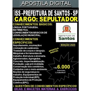 Apostila ISS Prefeitura de Santos - SEPULTADOR - Teoria +6.000 Exercícios - Concurso 2023