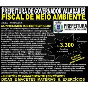 Apostila Prefeitura Municipal de Governador Valadares MG - FISCAL de MEIO AMBIENTE - Teoria + 3.300 Exercícios - Concurso 2019