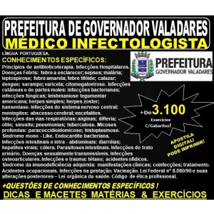 Apostila Prefeitura Municipal de Governador Valadares MG - MÉDICO INFECTOLOGISTA - Teoria + 3.100 Exercícios - Concurso 2019