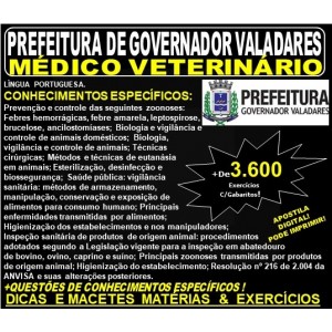 Apostila Prefeitura Municipal de Governador Valadares MG - MÉDICO VETERINÁRIO - Teoria + 3.600 Exercícios - Concurso 2019
