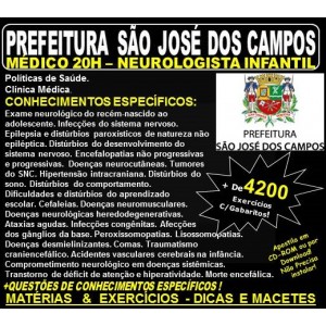 Apostila Prefeitura de São José dos Campos - Médico - INFECTOLOGISTA INFANTIL - Teoria + 4.200 Exercícios - Concurso 2018
