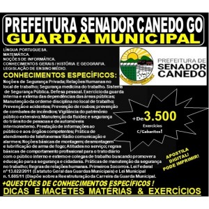 Apostila Prefeitura de Senador Canedo GO - GUARDA MUNICIPAL - Teoria + 3.500 Exercícios - Concurso 2019