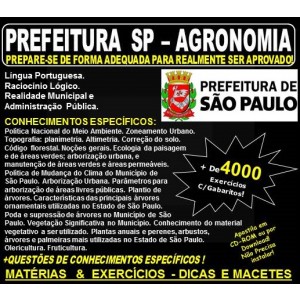 Apostila PREFEITURA SP - AGRONOMIA - Teoria + 4.000 Exercícios - Concurso 2018