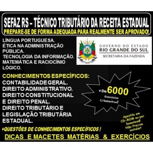 Apostila SEFAZ RS - TÉCNICO TRIBUTÁRIO da RECEITA ESTADUAL - Teoria + 6.000 Exercícios - Concurso 2018