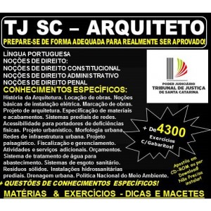 Apostila TJ SC - ARQUITETO - Teoria + 4.300 Exercícios - Concurso 2018