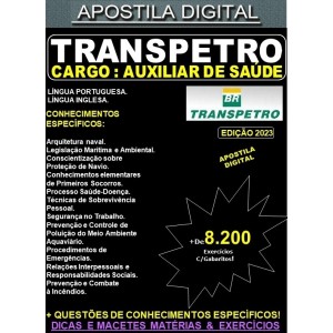 Apostila TRANSPETRO - AUXILIAR de SAÚDE - Teoria + 8.200 Exercícios - Concurso 2023