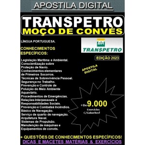 Apostila TRANSPETRO - MOÇO de CONVÉS - Teoria + 9.000 Exercícios - Concurso 2023