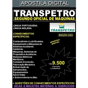 Apostila TRANSPETRO - SEGUNDO OFICIAL de MÁQUINAS - Teoria + 9.500 Exercícios - Concurso 2023