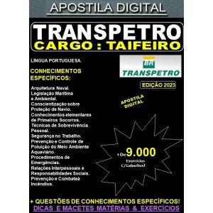 Apostila TRANSPETRO - TAIFEIRO - Teoria + 9.000 Exercícios - Concurso 2023
