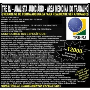 Apostila TRE RJ - Analista Judiciário - Apoio Especializado - MEDICINA do TRABALHO - Teoria + 12.000 Exercícios - Concurso 2017