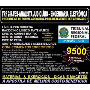 Apostila TRF 2ª REGIÃO RJ - ES - ANALISTA JUDICIÁRIO - ENGENHARIA ELETRÔNICA - Teoria + 9.500 Exercícios - Concurso 2016