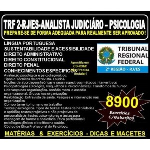Apostila TRF 2ª REGIÃO RJ - ES - ANALISTA JUDICIÁRIO - PSICOLOGIA - Teoria + 8.900 Exercícios - Concurso 2016