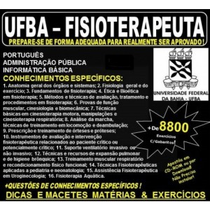 Apostila UFBA - FISIOTERAPEUTA - Teoria + 8.800 Exercícios - Concurso 2017