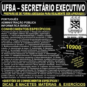 Apostila UFBA - SECRETÁRIO EXECUTIVO - Teoria + 10.900 Exercícios - Concurso 2017
