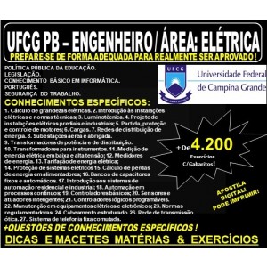 Apostila UFCG PB - ENGENHEIRO / Área: ENGENHARIA ELÉTRICA - Teoria + 4.200 Exercícios - Concurso 2019