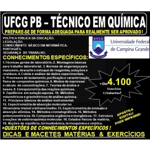 Apostila UFCG PB - TÉCNICO em QUÍMICA - Teoria + 4.100 Exercícios - Concurso 2019