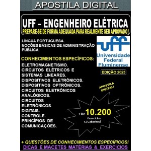 Apostila UFF - ENGENHEIRO - Área ELÉTRICA - Teoria + 10.200 Exercícios - Concurso 2023