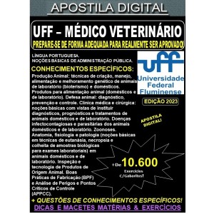 Apostila UFF - MÉDICO VETERINÁRIO - Teoria + 10.600 Exercícios - Concurso 2023