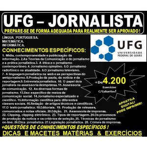 Apostila UFG - JORNALISTA - Teoria + 4.200 Exercícios - Concurso 2019