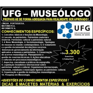 Apostila UFG - MUSEÓLOGO - Teoria + 3.300 Exercícios - Concurso 2019