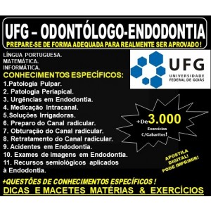 Apostila UFG - ODONTÓLOGO-ENDODONTIA - Teoria + 3.000 Exercícios - Concurso 2019