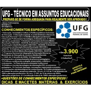 Apostila UFG - TÉCNICO em ASSUNTOS EDUCACIONAIS - Teoria + 3.900 Exercícios - Concurso 2019