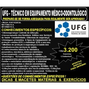 Apostila UFG - TÉCNICO em EQUIPAMENTO MÉDICO-ODONTOLÓGICO - Teoria + 3.200 Exercícios - Concurso 2019