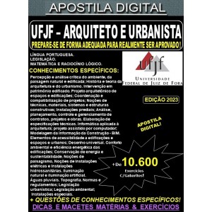 Apostila UFJF MG - ARQUITETO e URBANISTA - Teoria + 10.600 Exercícios - Concurso 2023