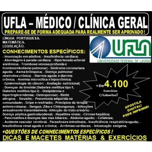 Apostila UFLA - MÉDICO / CLÍNICA GERAL - Teoria + 4.100 Exercícios - Concurso 2019