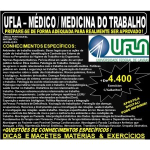Apostila UFLA - MÉDICO / MEDICINA do TRABALHO - Teoria + 4.400 Exercícios - Concurso 2019